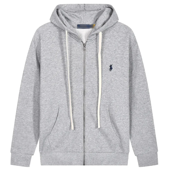 Polo Ralph Lauren Grey Pony Zip Up Hoodie