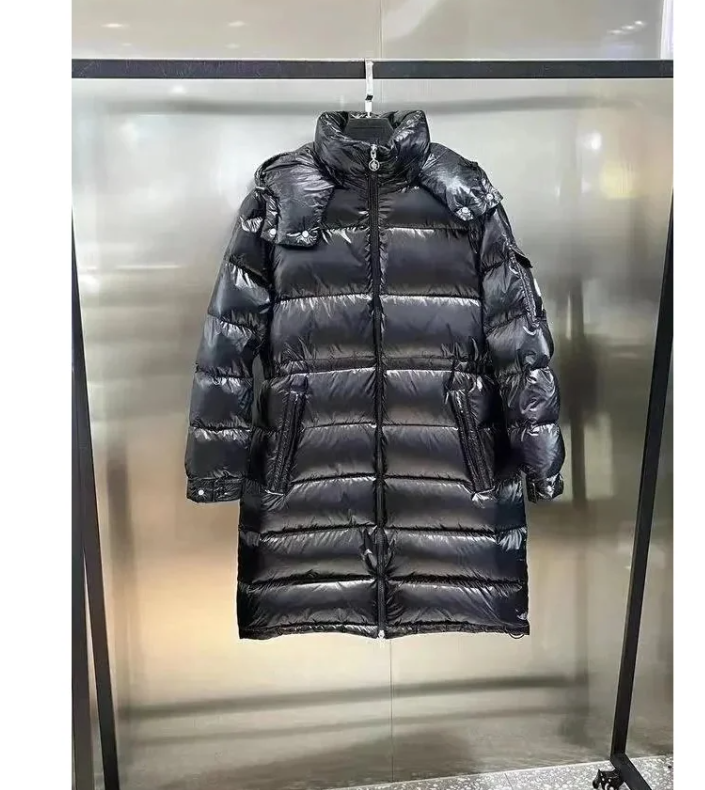 Moncler Maya Black Long Puffer Coat