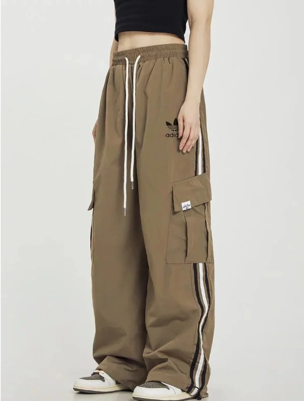 Adidas Three Stripes Cargo Pants Deep Khaki